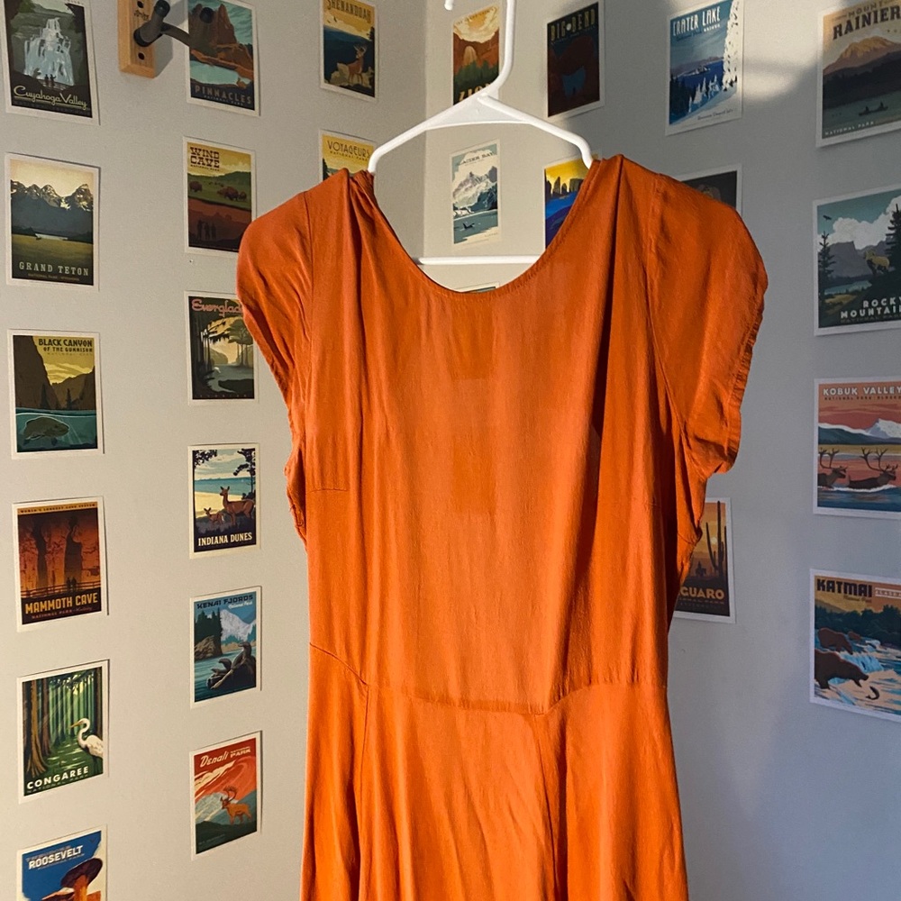 Urban Outfitters Orange Midi Dress